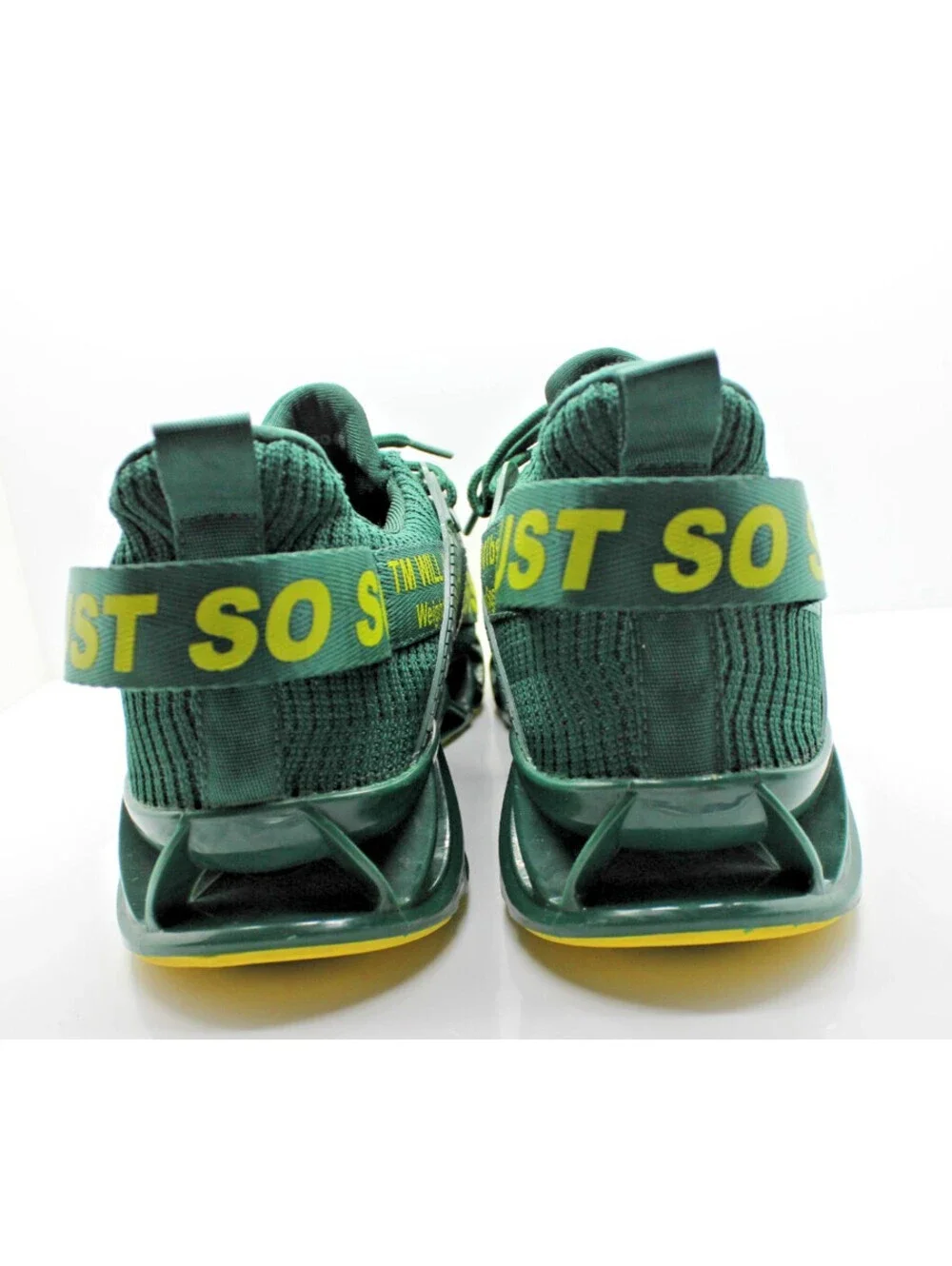 Just So So Men's Blade Running Shoes Green Yellow Athletic Sneakers Size 12